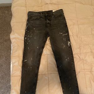 Rag & Bone Paint-Splattered Slim Jeans